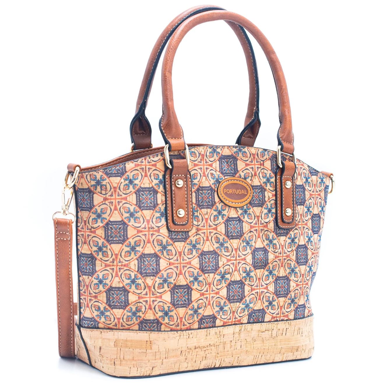 Natural Cork printed pattern women's messenger bag BAGD-346-4